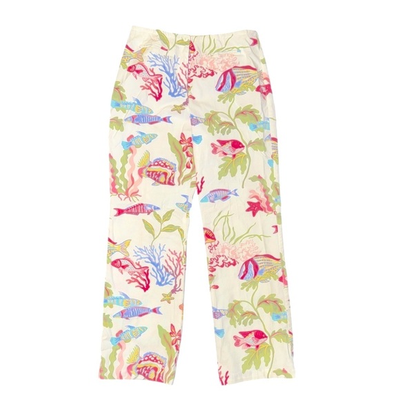 Talbots Colorful Fish Print Pants - Picture 1 of 3